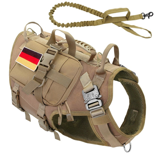 Tactical Dog Harness Leash K9 Military Dog Harness
