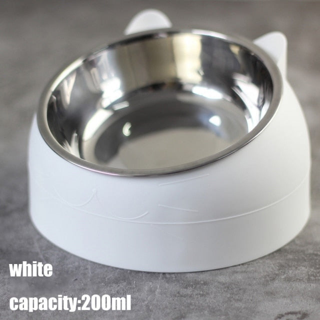 15 Degrees Raised Stainless Steel Cat Bowls